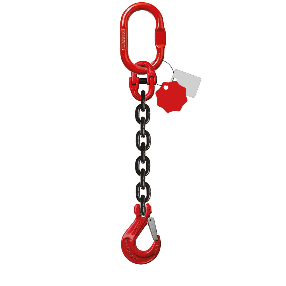 Élingue chaîne 1 brin Grade 80 – avec crochet de chape