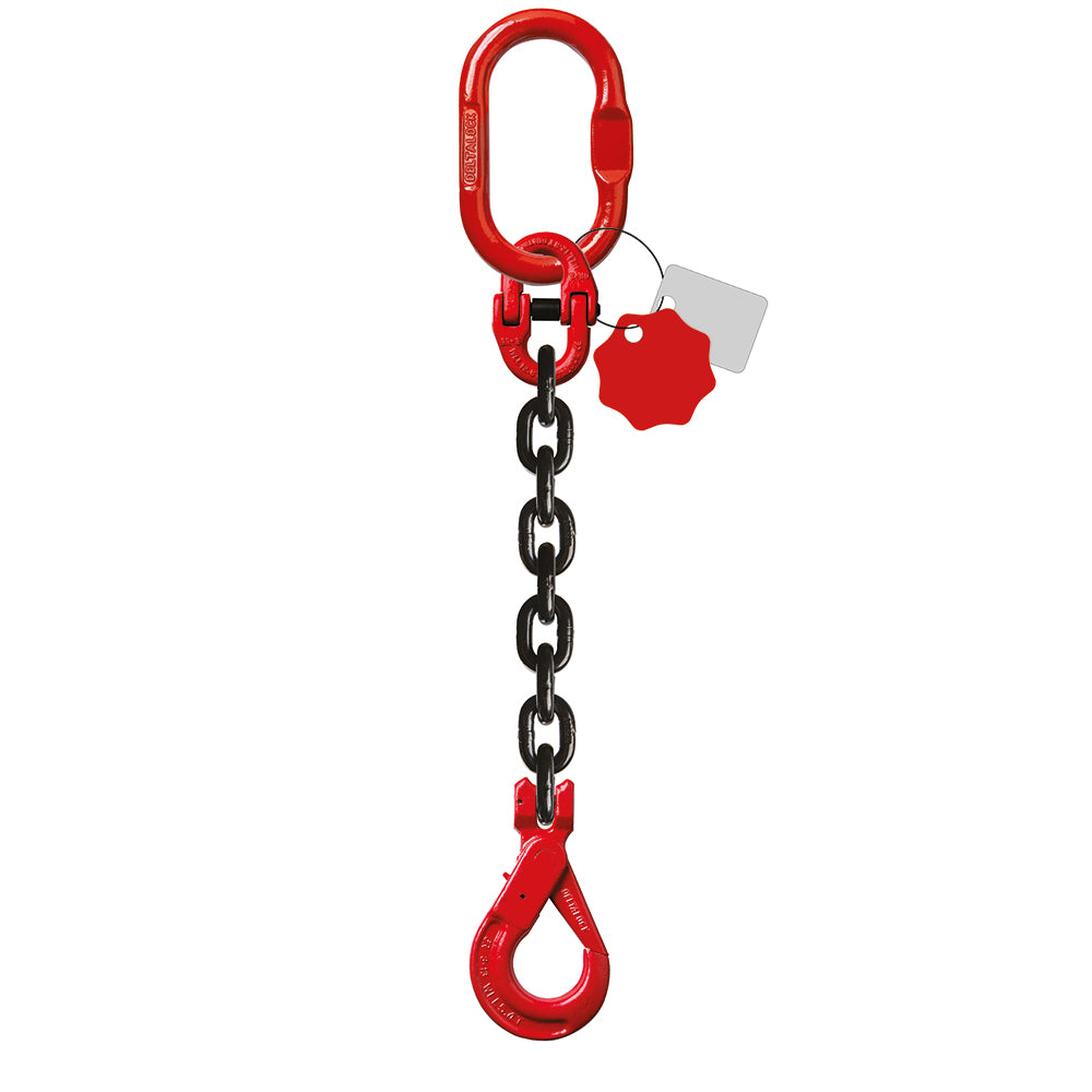 Élingue chaîne 1 brin Grade 80 – avec crochet de sécurité à chape