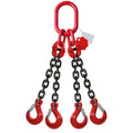 Élingue chaîne 4 brins Grade 80 – avec crochet de chape (CMU 0–45°)