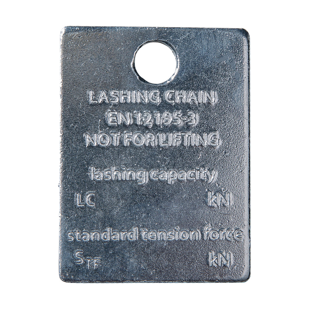 Plaquette d’identification pour chaîne d’arrimage